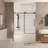 Frameless Shower Door With Clear Tempered Glass, Explosion Proof Film, And Stainless Steel Handle For Modern Bathrooms, Shower Door-123698804