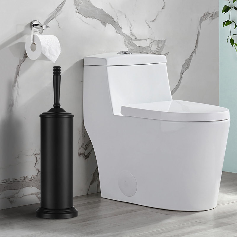 Toilet Brush and Holder Set, Black