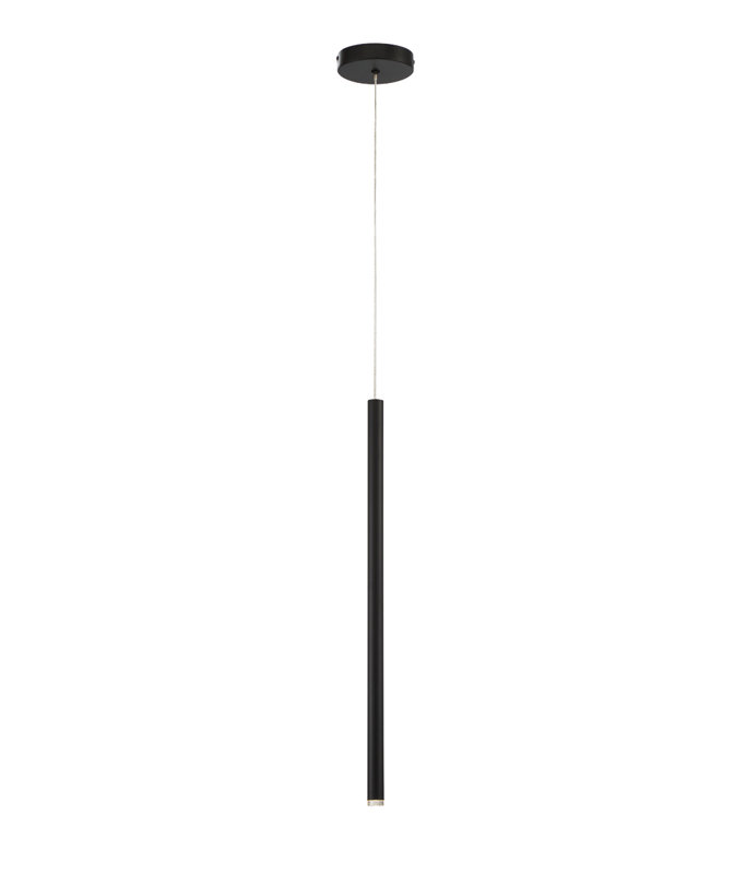 Navada 1 - Light LED Single Pendant, Nickel, Medium ( 24" H x 1" W x 1" D )