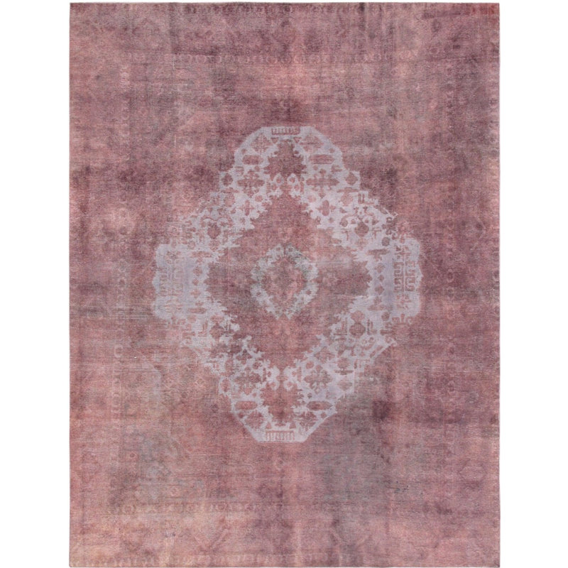 Canvello Overdyed Purple Rug For Living Room - 9'3" X 12'4"
