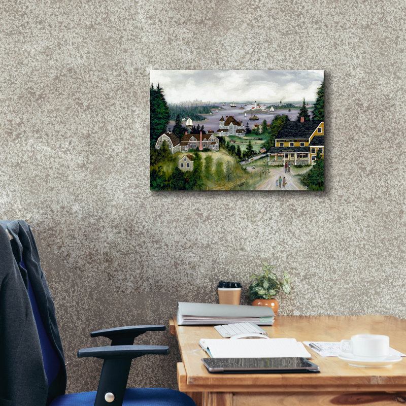  «Boston Harbor» par JL Munro, art mural sur toile, 26 po x 18 po