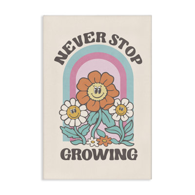 Art mural rétro sur toile Never Stop Growing par Nataly White