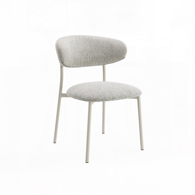 Chaise d'appoint en tissu gris clair