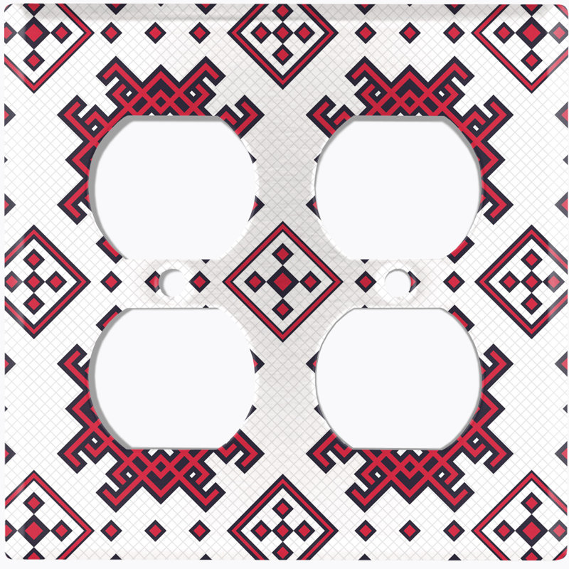 Patterned 2 - Gang Standard Wall Plate
