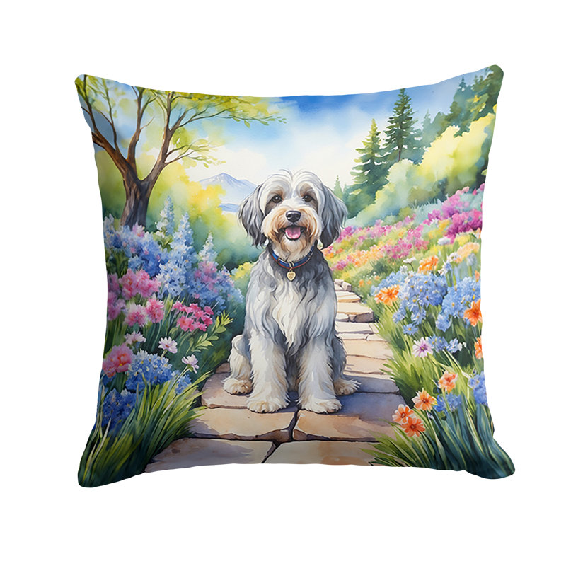 Coussin décoratif intérieur / extérieur Spring Path, H 14 po x l 14 po