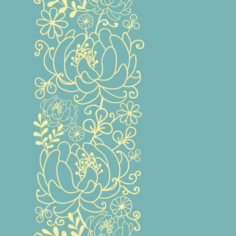 Garden Kimono Pattern by Oksancia - Wrapped Canvas Print, 30cm H x 30cm W