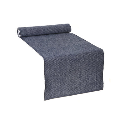 Chemin de table en mélange de coton de couleur unie