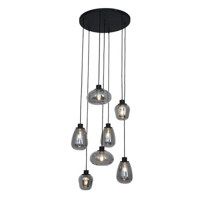 Jay 7 - Light Black Cluster Pendant