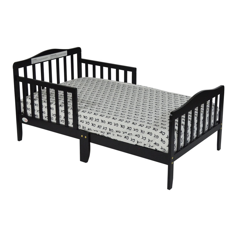 Lit pour enfant en bois massif Fellipe, Noir