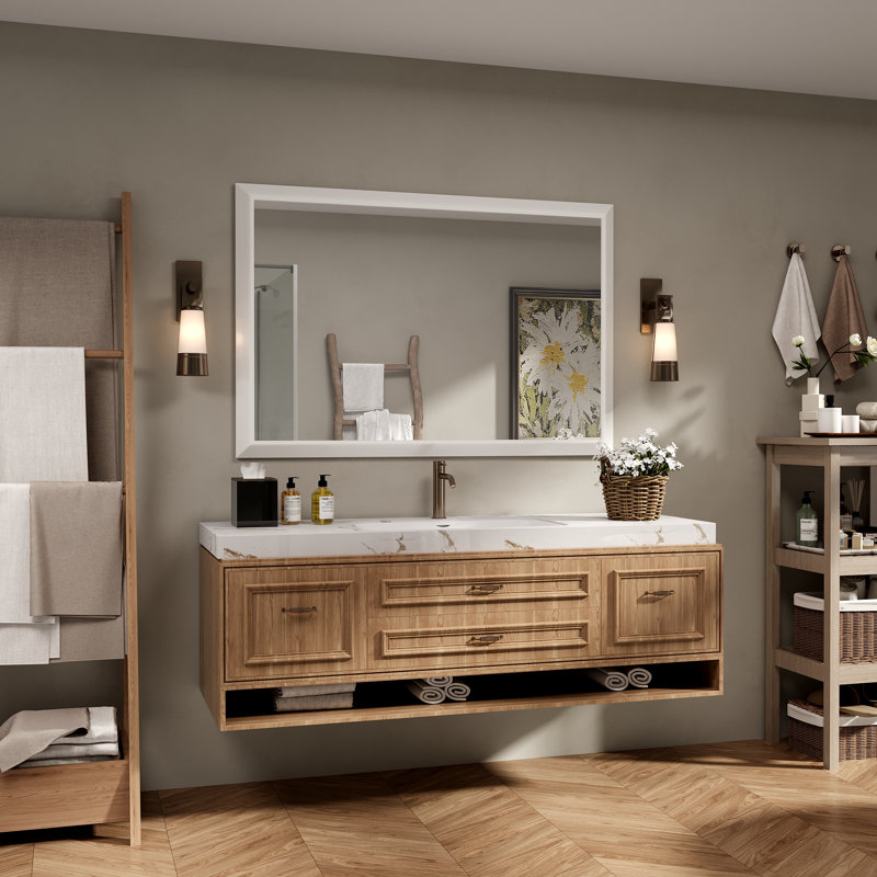 Miroir de meuble-lavabo mural Molly, 48 po x 32 po, Blanc