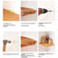 Tablette murale d'angle - rangement et présentation en bois massif en forme d'éventail-1108516446