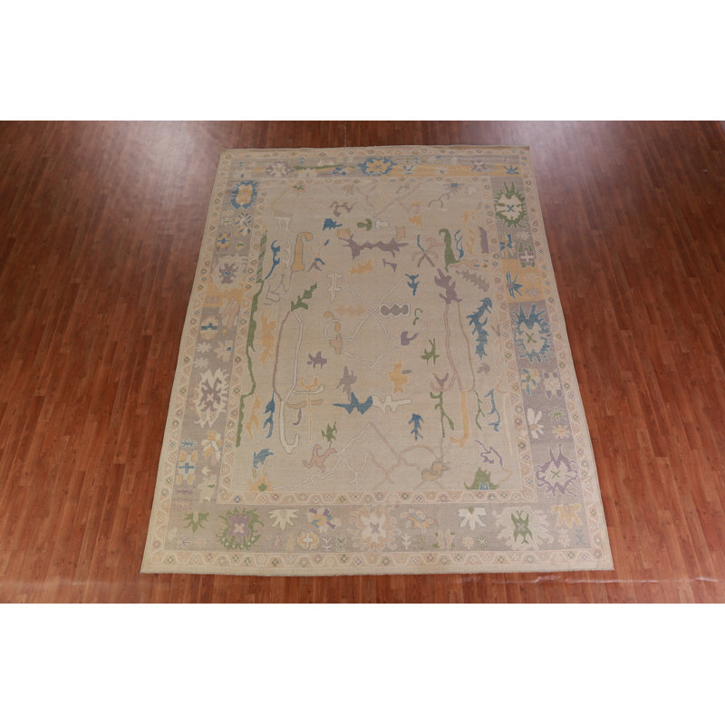 Vegetable Dye Oushak Turkish Area Rug 9x12
