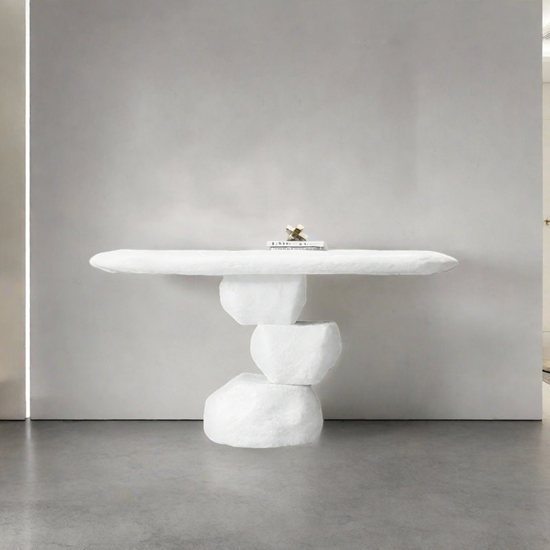 Console Modern Minimalist Art Design, H 35,43 po x l 62,99 po x P 15,75 po, Blanc