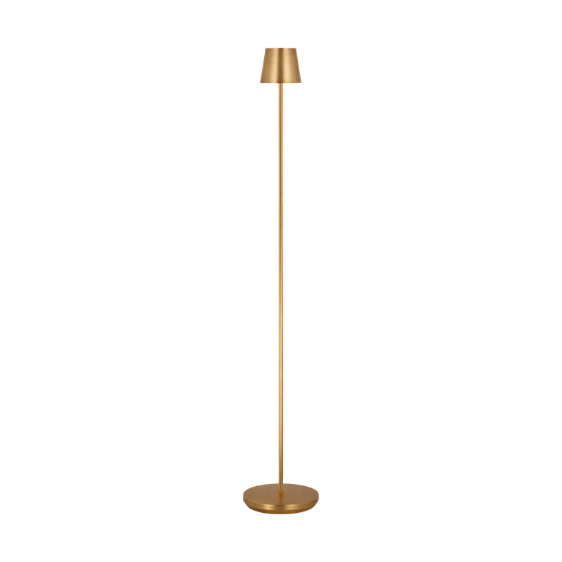 Nevis Medium Rechargeable Floor Lamp, Antique Brass