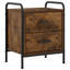 40 cm W Galvanised Steel Bedside Table-1716304373
