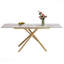 Table de salle à manger rectangulaire 59 po à rallonge rétractable 59 po-705775232