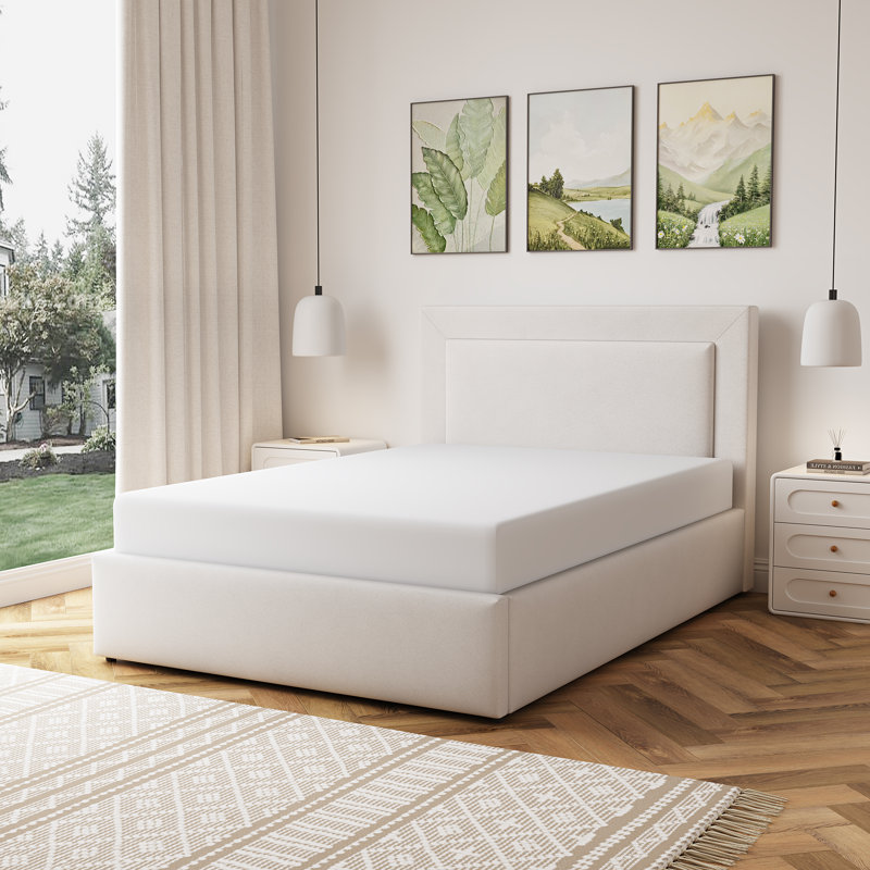 Upholstered Ottoman Storage Bed, Double (4'6)