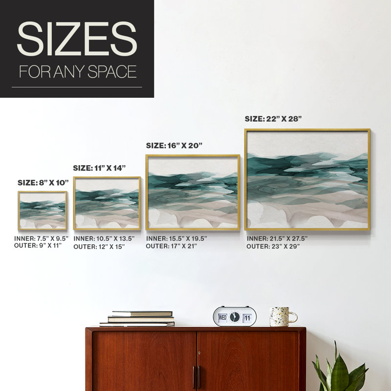 Mountain Rain -Framed Print - Restickable, 8" H x 10" W