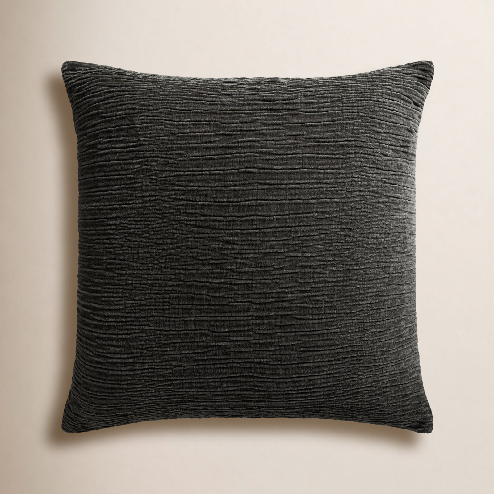 Edan Throw Pillow, Down, Charcoal, 22"H x 22"W