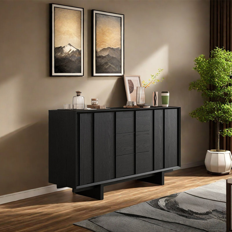 Buffet Retro Minimalist, Noir, noir, noir, noir
