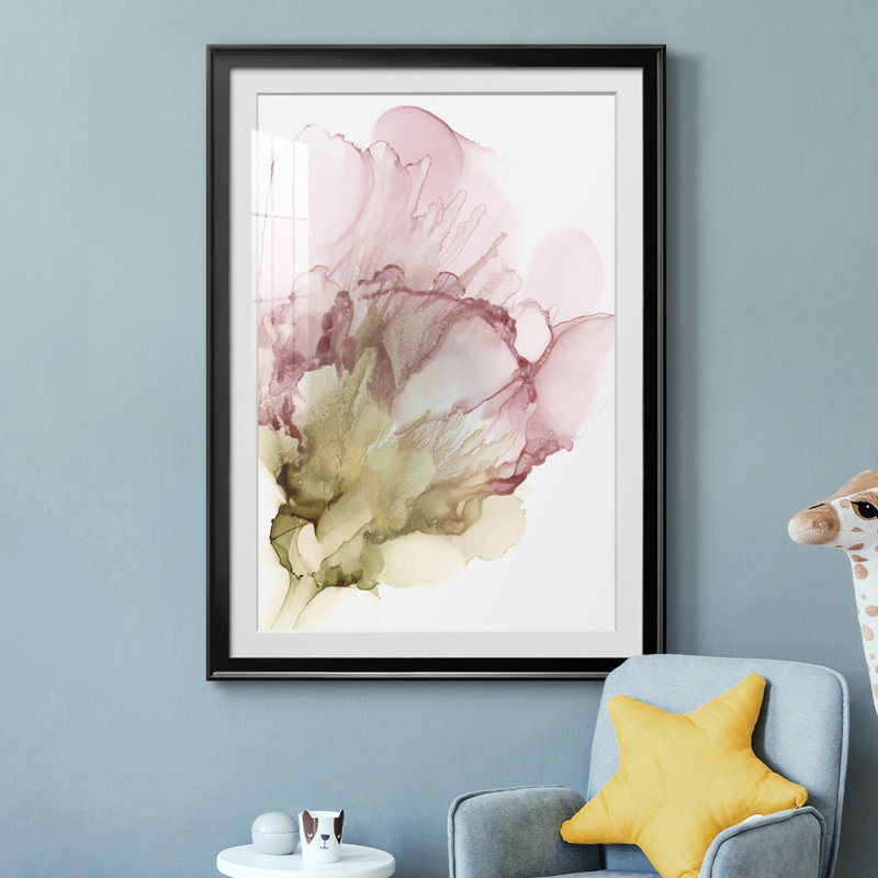 Floraison rose II - reproduction de cadre photo, Noir, H 42,5 po x l 30,5 po x P 1 po