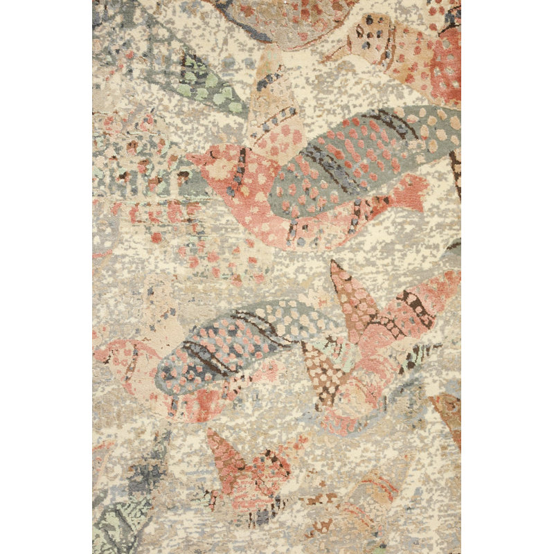 New Indian Canopy Wool And Silk On Cotton 9Ftx12ft3in Blush