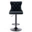 Tabourets de bar en velours noir avec siège pivotant à 360 ° et hauteur de siège réglable de 25 à 33 pouces, de 2 pour la salle à manger, pub à dossier ergonomique de style américain, support de taille confortable