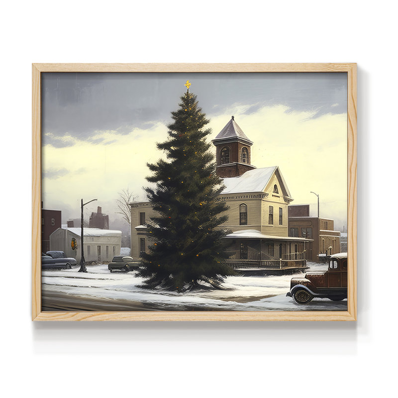«Chirstmas Art» -CCCLLXXXI-impression encadrée - réarmable, H 8 po x l 10 po, Naturel
