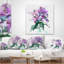 Dessin de lys mauves - coussin à imprimé floral-30744481-30744485