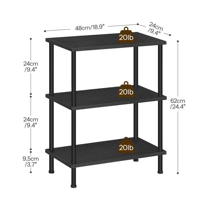 Table d'appoint haute 24,4 po Reggis, Noir, noir, noir, noir