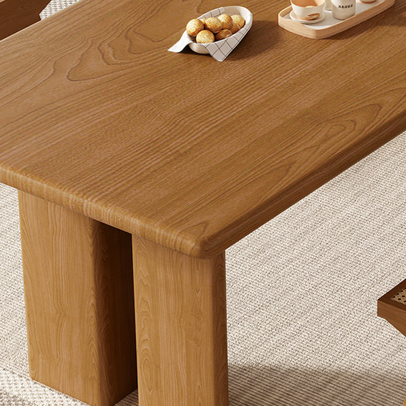 Table de salle à manger brune, H 29,53 po x L 94,49 po x l 39,37 po