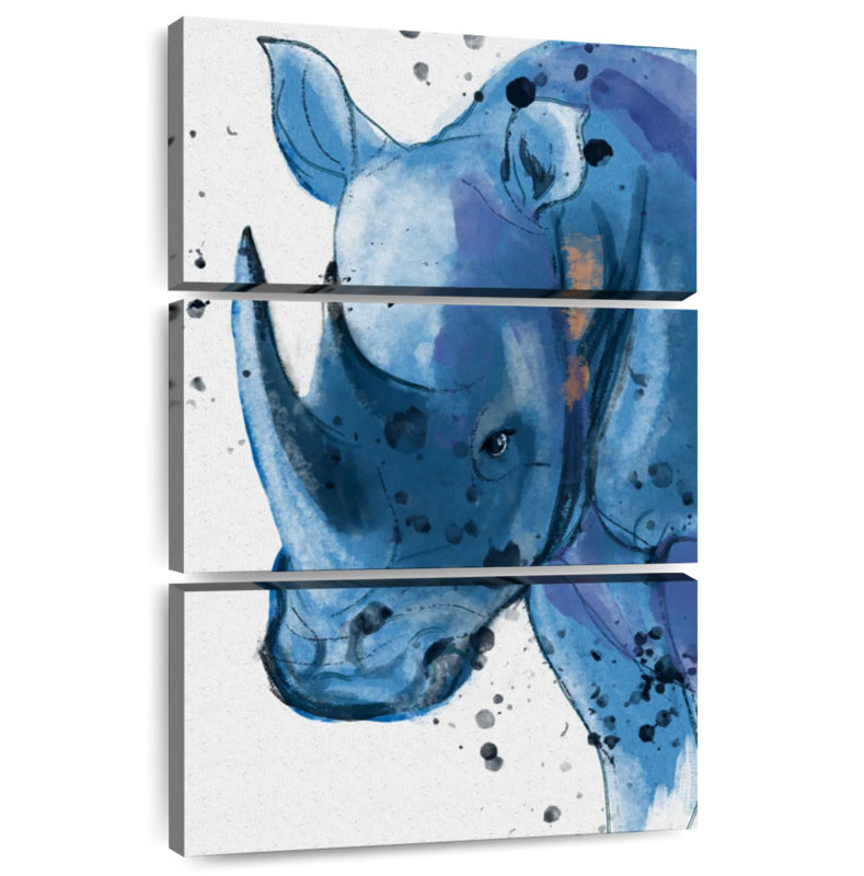 Rhinocéros bleu ronce, H 38 po x l 24 po