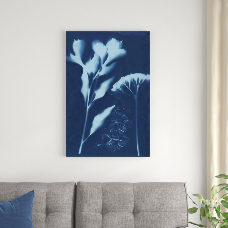 " Cyanotype No.15 " by Jenna Guthrie Painting Print, 36" H x 24" W x 1.25" D