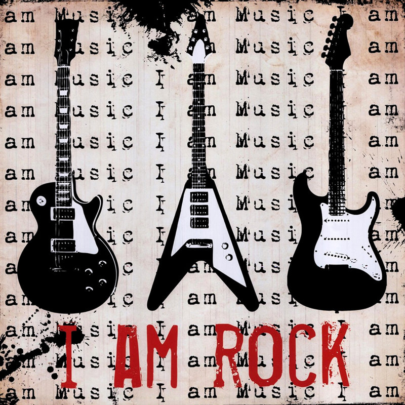 I Am Rock, 20" H x 20" W