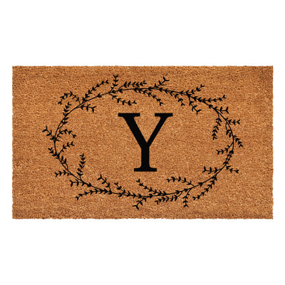 Holubov Personalizable Non-Slip Floral Outdoor Doormat