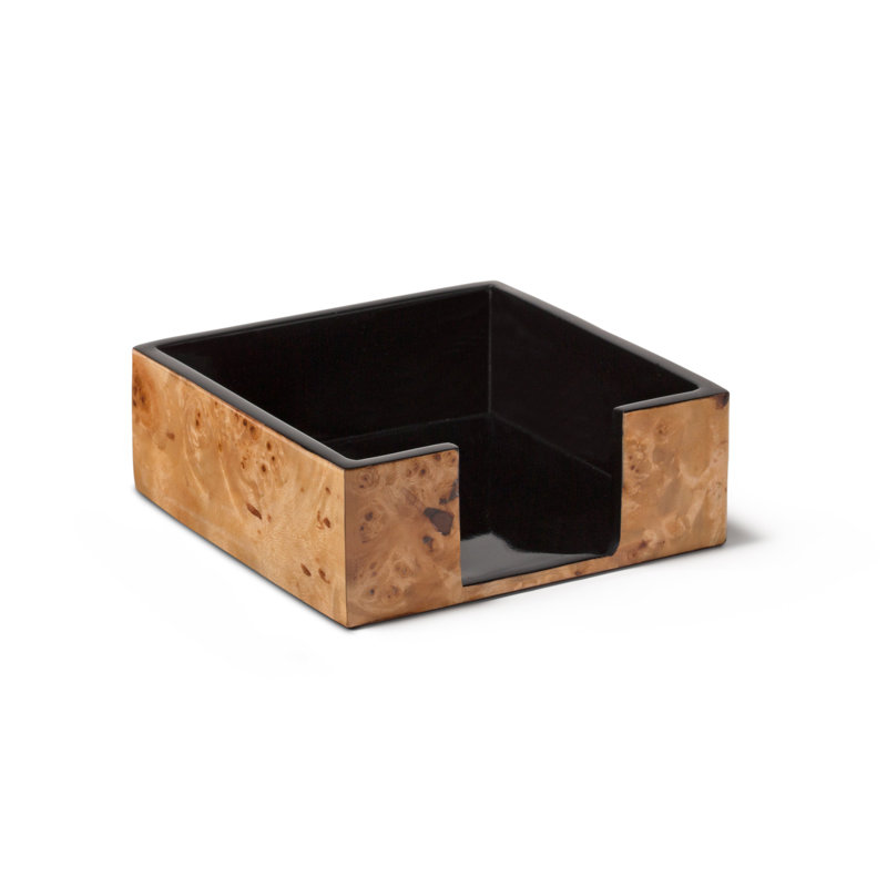 Napkin Holder, 2.3" H x 6.5" W x 6.5" D, Brown/Tan