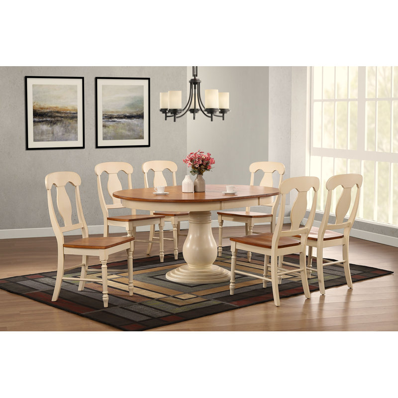 Lakessha 5-Piece Round Solid Wood Extendable Dining Set With Gear Driven 18" Takeout Leaf (seats 4-6 people), Gray/Black