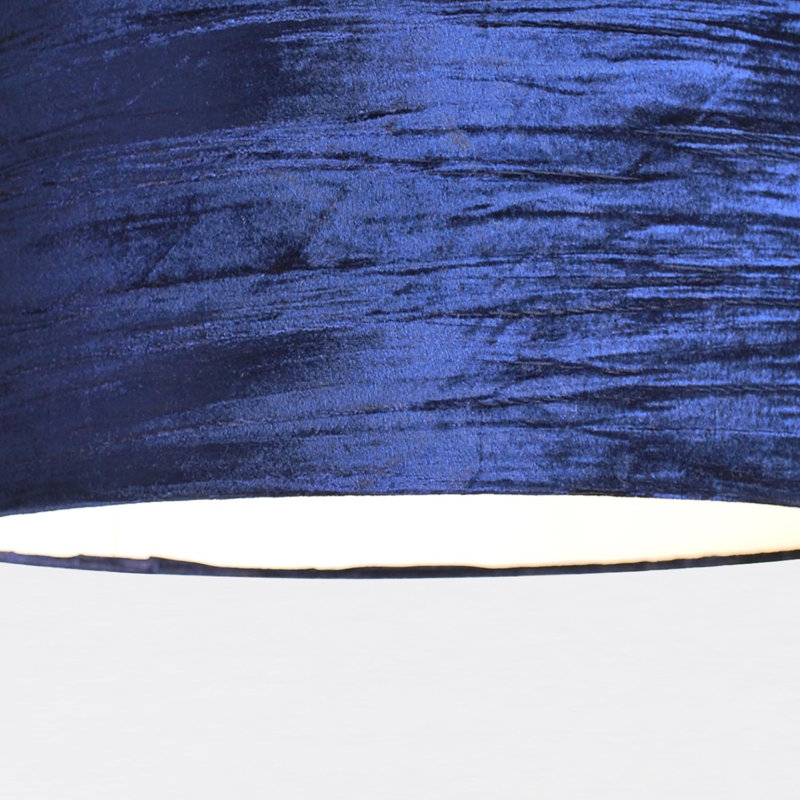 20cm H Fabric Drum Pendant Shade, Navy