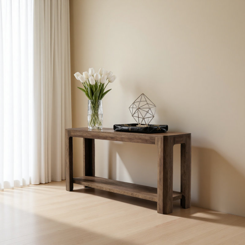 Table d'entrée compacte, console de style naturel, table de canapé