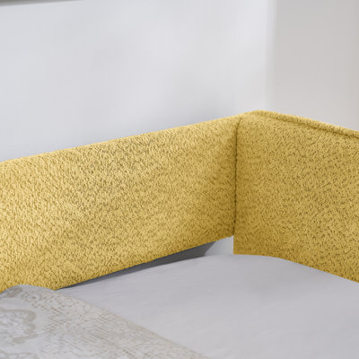 Canapé-lit simple escamotable avec lit gigogne et lit capitonné en tissu Boucle