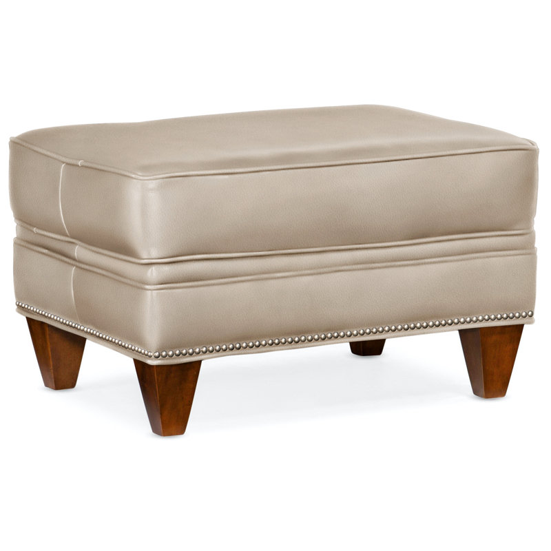 Reddish Ottoman, Nickel, New Classiques, Rio Mineral Genuine Leather