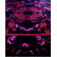 Tapis noir / rose / rouge sur mesure 9 pi 10 po x 13 pi 6 po Overyed
