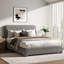 Bensu Boucle Upholstered Platform Bed-2123586219-2115697642