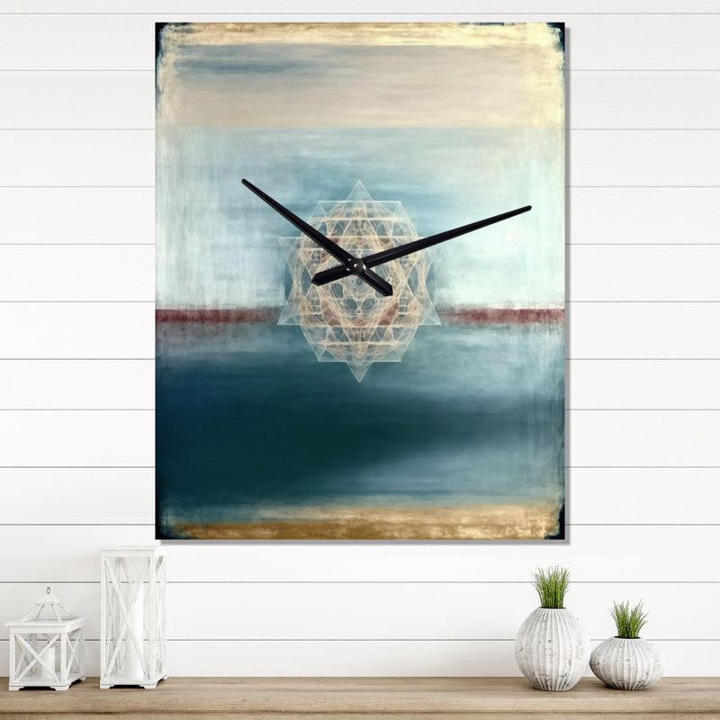 Horloge murale moderne géométrique sacrée, Moyen