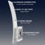 Applique murale d'extérieur incurvée à DEL de 15 pouces, 5CCT, 1000LM, 15W, étanche IP65, à intensité variable, CRI90, faisceau à 90 °, ETL, luminaire extérieur
