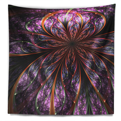 Tapisserie florale rose lustrée