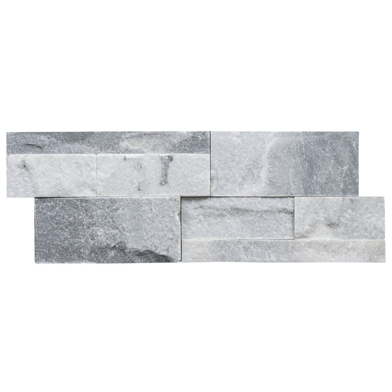 Stonecrest 9 in. x 24 in. Split Face Natural Stone Ledger Panel Wall Tile, Glacier Gris