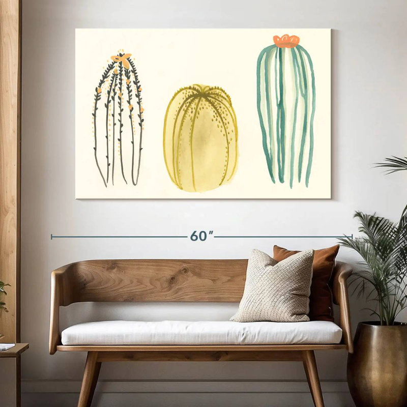 Harnek Funky Succulents III, H 34 po x l 51 po