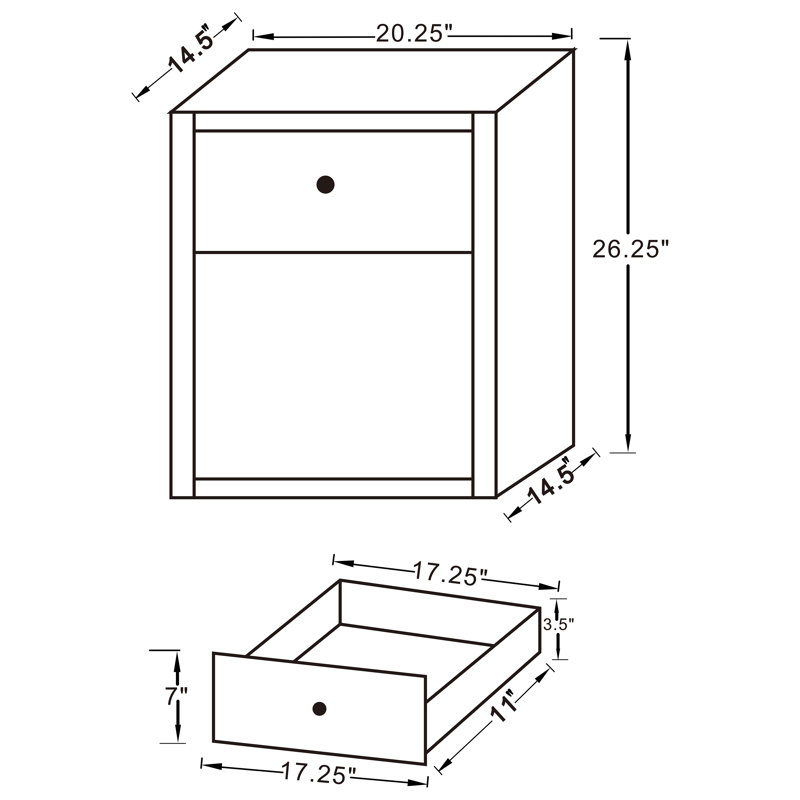 Mariele Coquette 1-drawer Rectangular Accent Table