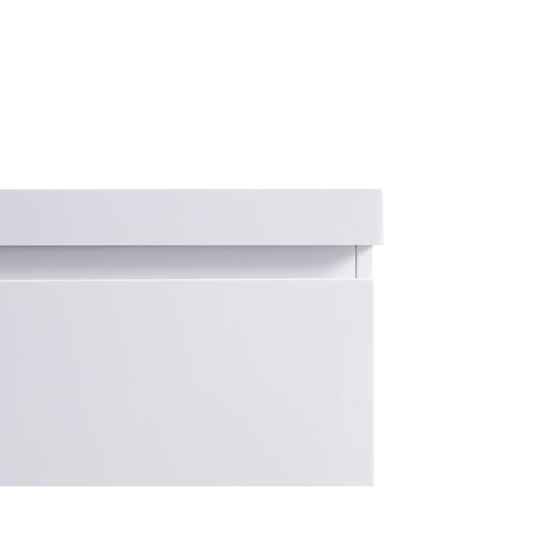 White 60" Wall Mount Single Sink Vanity with Countertop